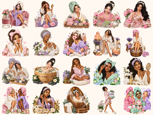 Spa Girls Clipart
