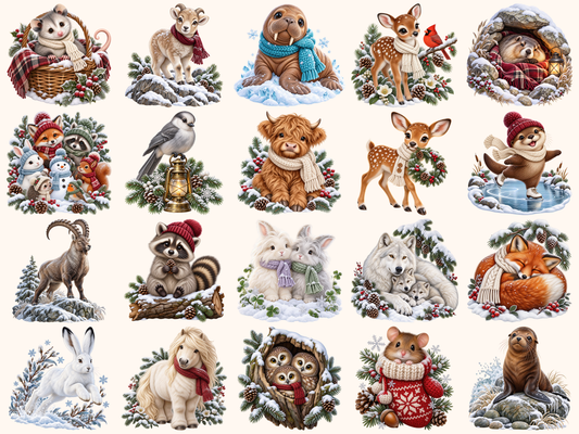 Winter Animals Clipart