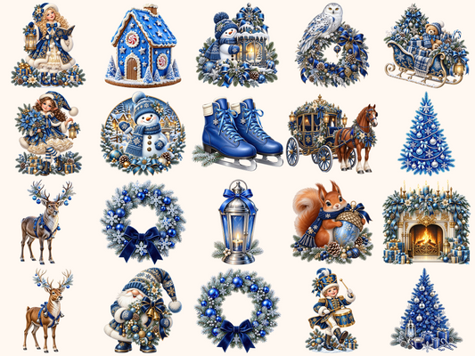 Blue Christmas Clipart