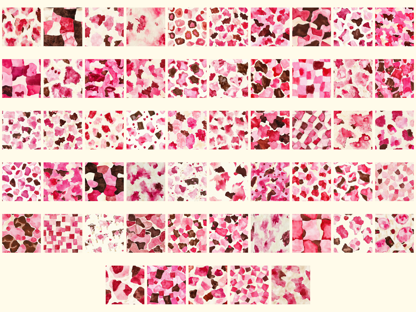 Sweet Cowhide Digital Paper