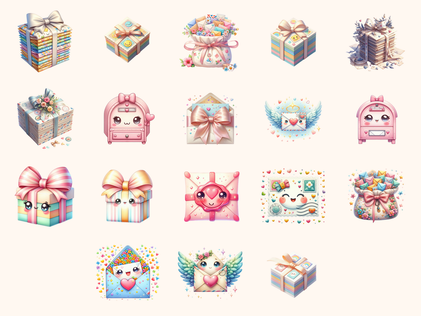 Kawaii Mail Clipart