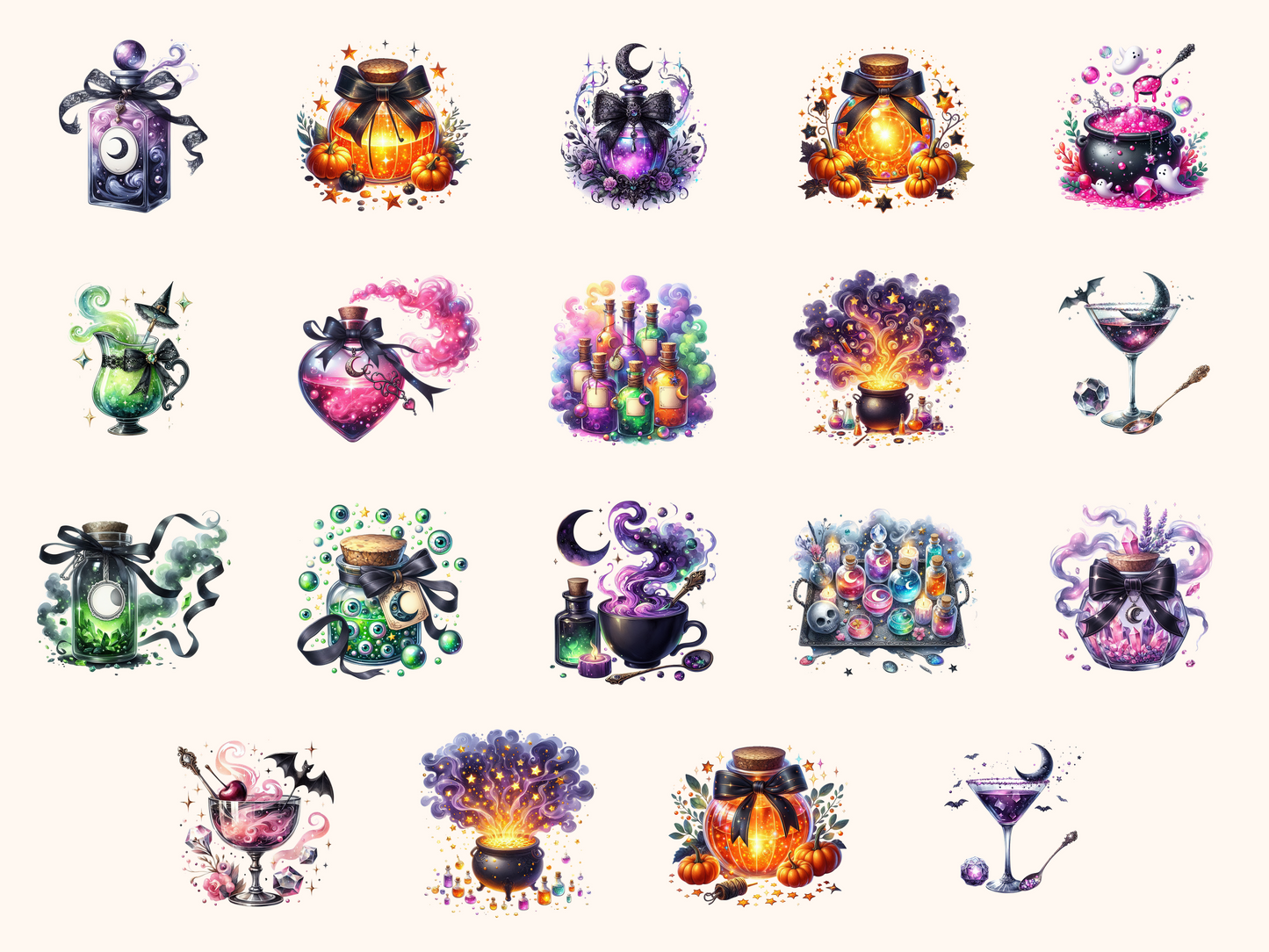 Halloween Potions Clipart