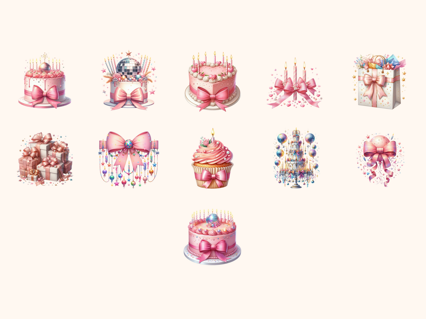 Birthday Girl Bow Clipart