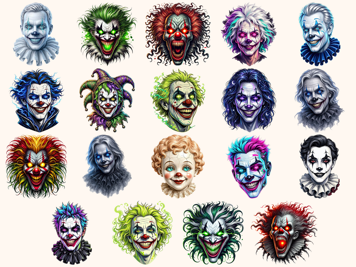 Psycho Clowns Clipart