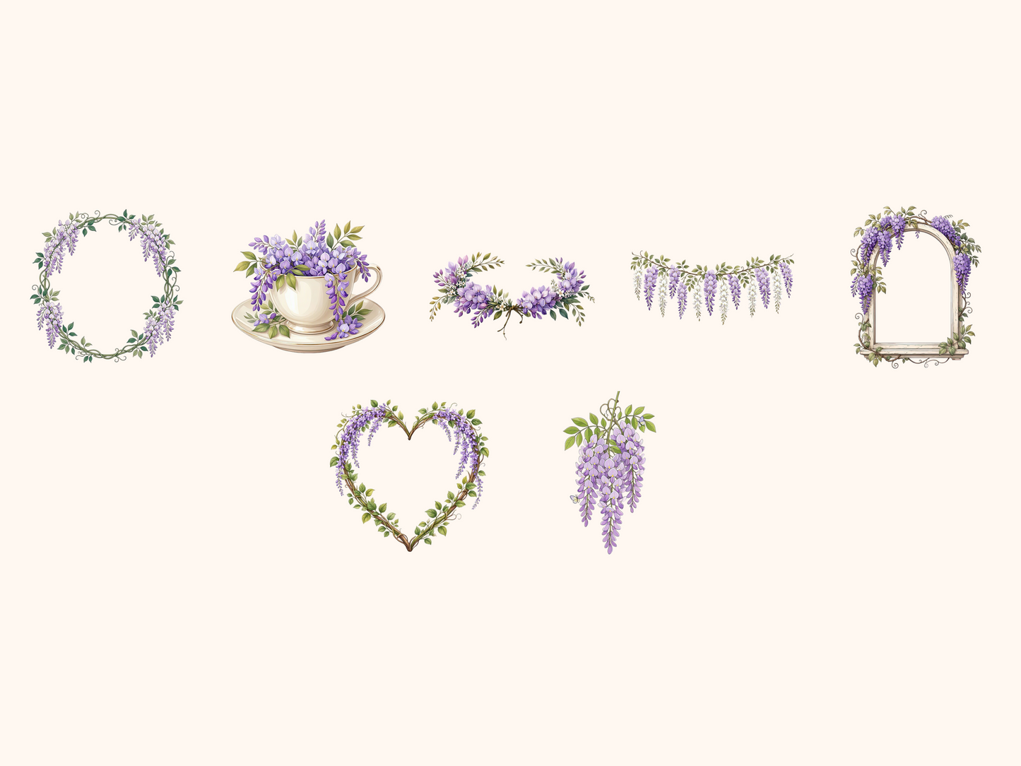 Wisteria Flowers Clipart