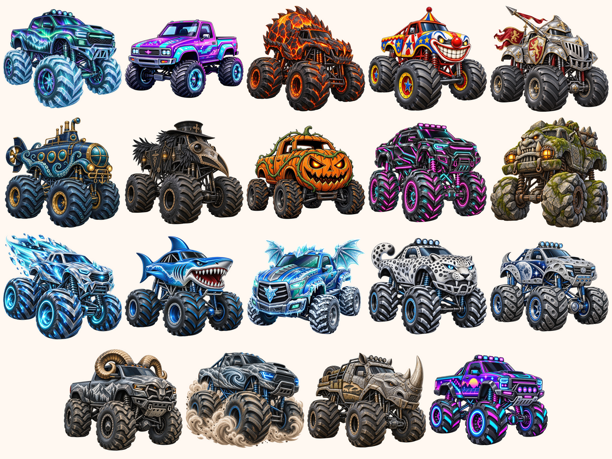 Monster Trucks Clipart