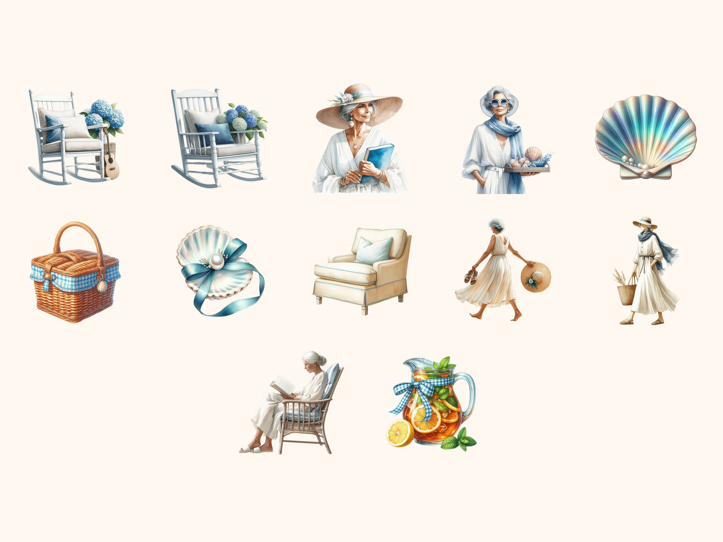 Coastal Grandmother Clipart