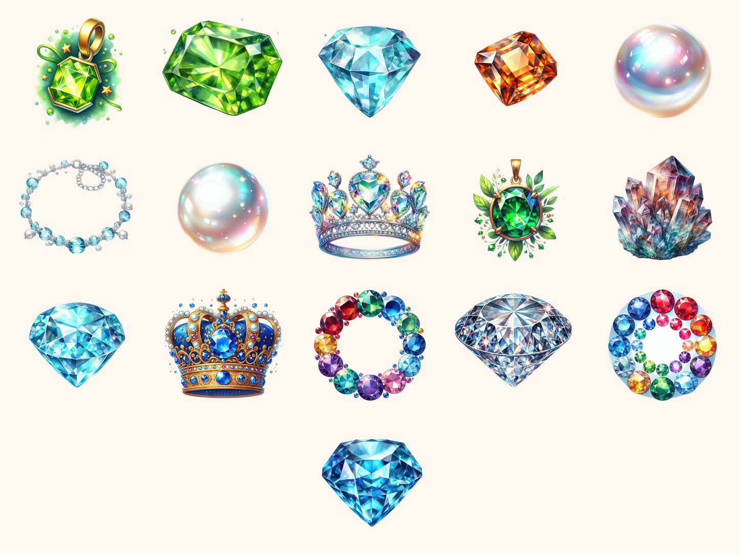 Birthstones Clipart