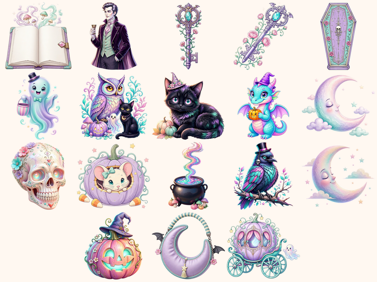 Pastel Halloween Clipart