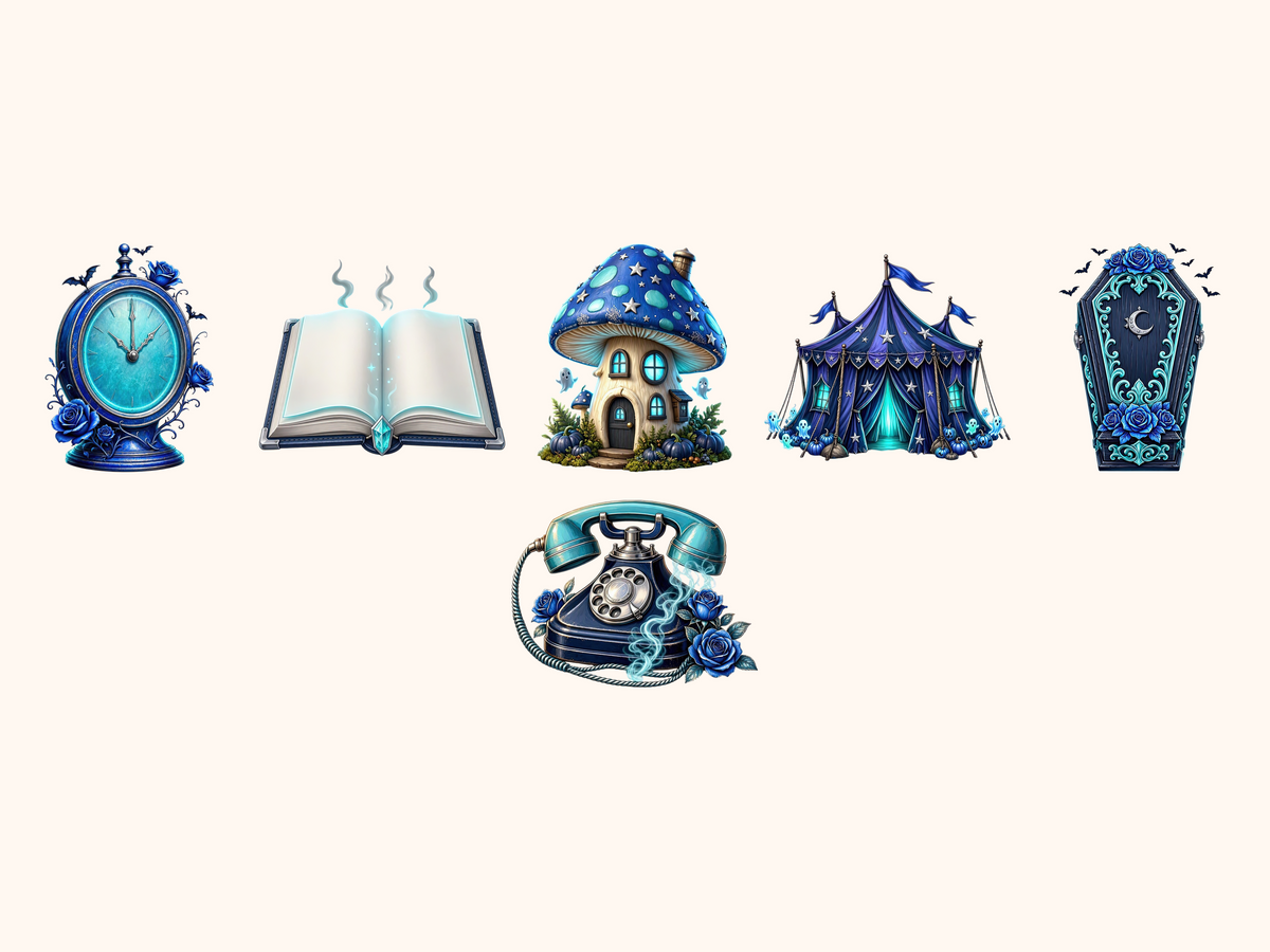 Blue Halloween Clipart