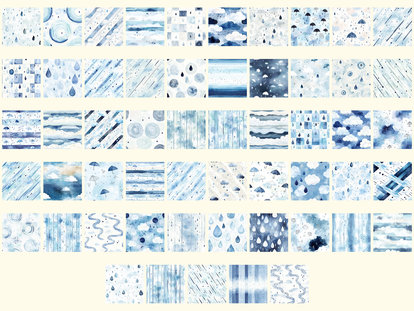 Rainy Spring Digital Paper