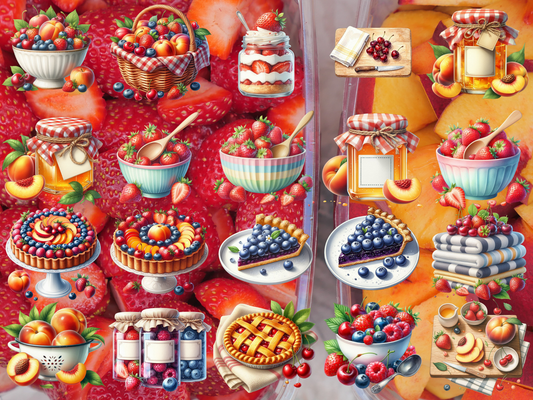 Summer Fruit Kitchen Clipart (LIMITED EDITION)