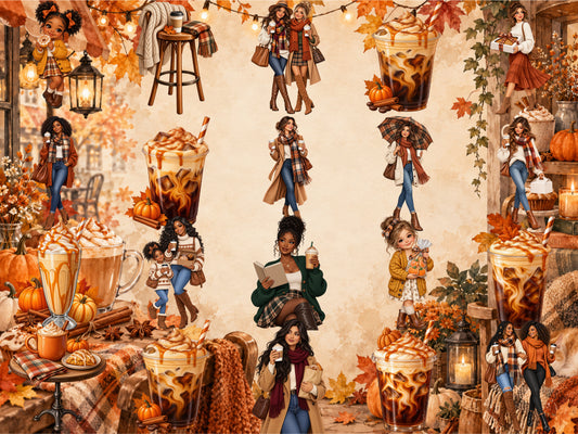 Pumpkin Spice Cafe Clipart (LIMITED EDITION BUNDLE)