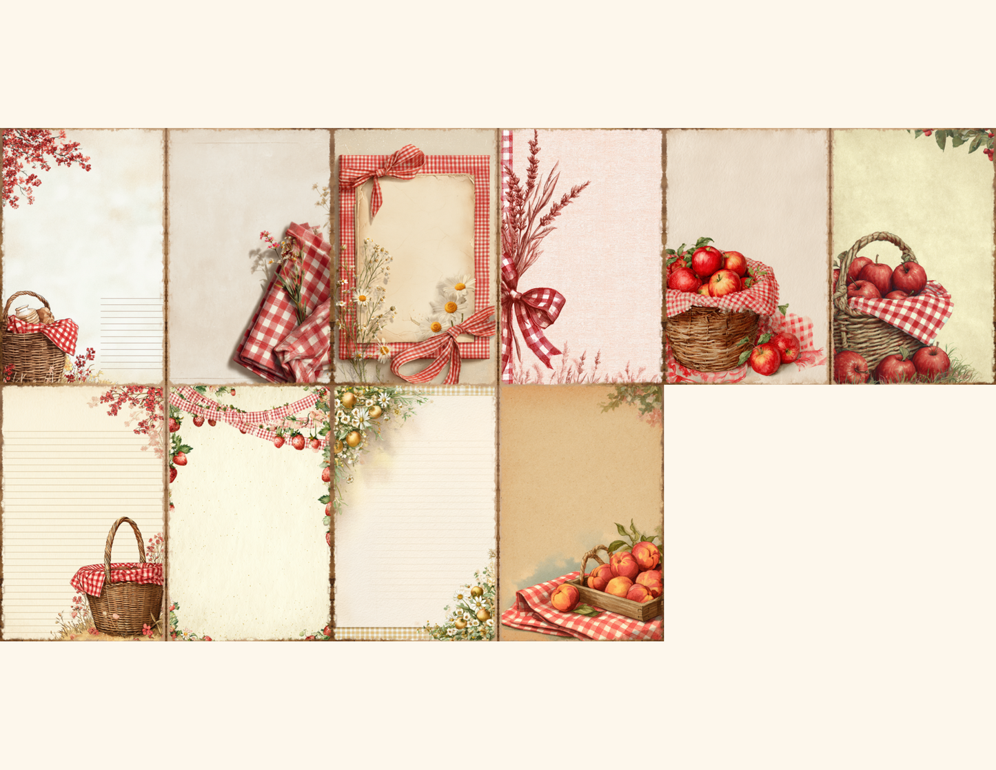 Gingham Picnic Journal Pages