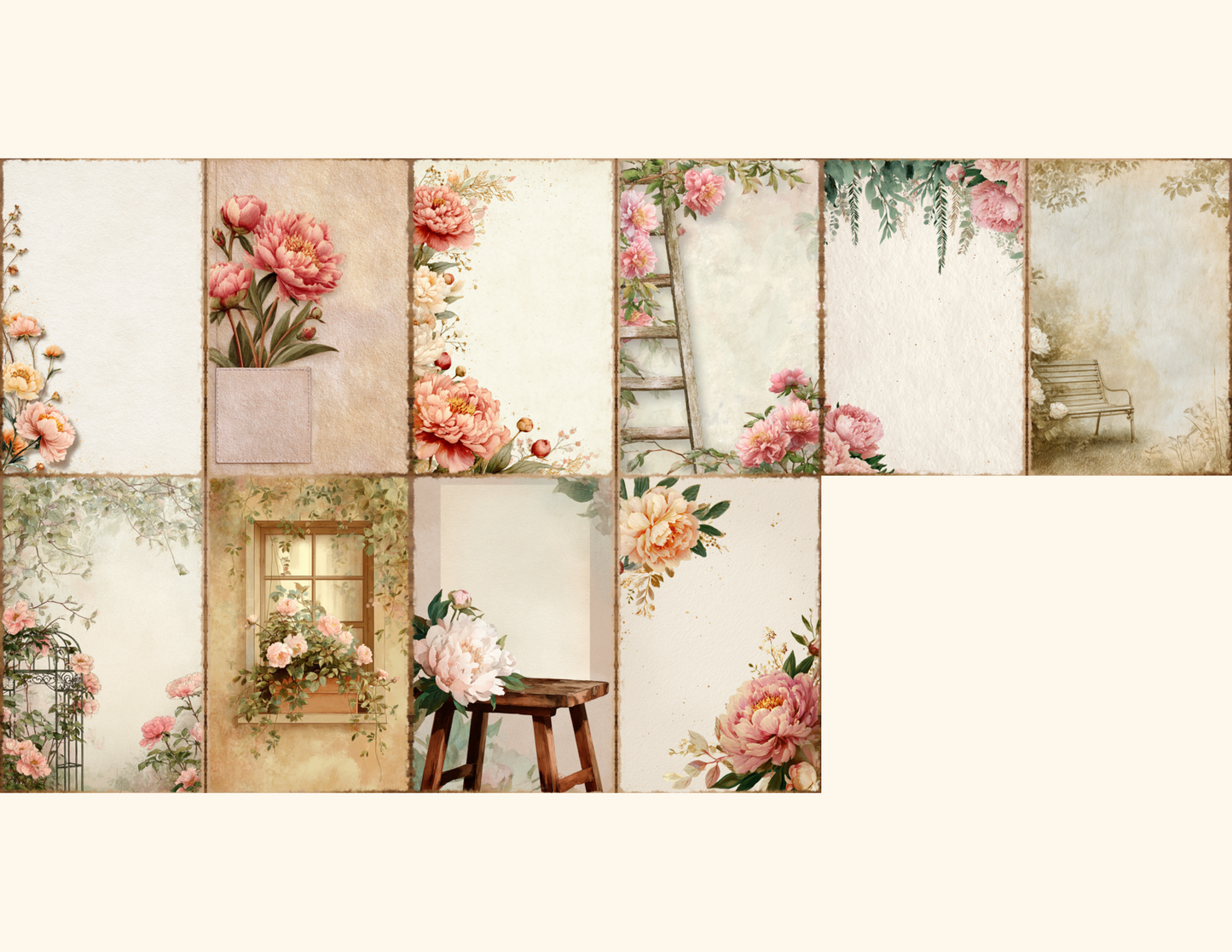 Peony Garden Journal Pages