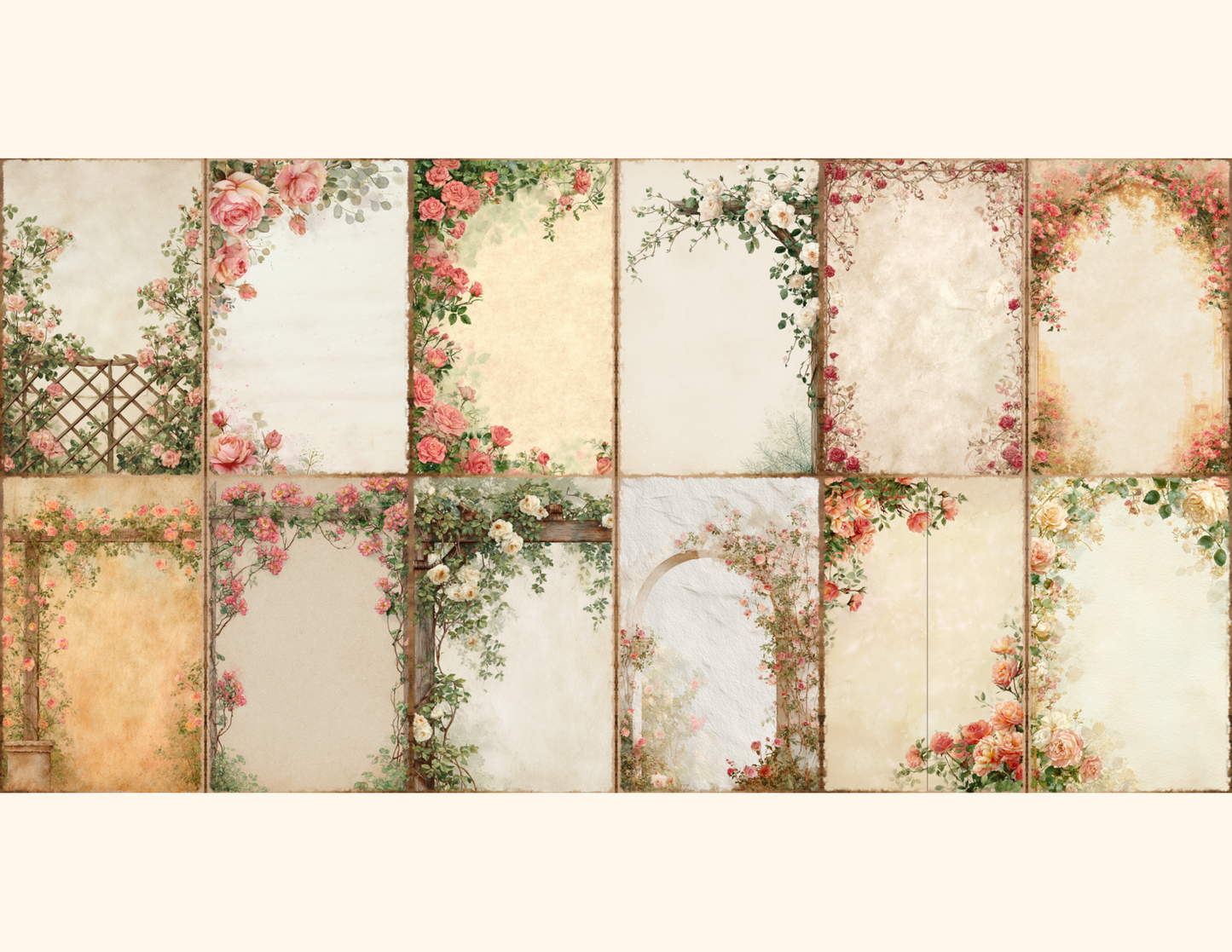 Rose Trellis Journal Pages