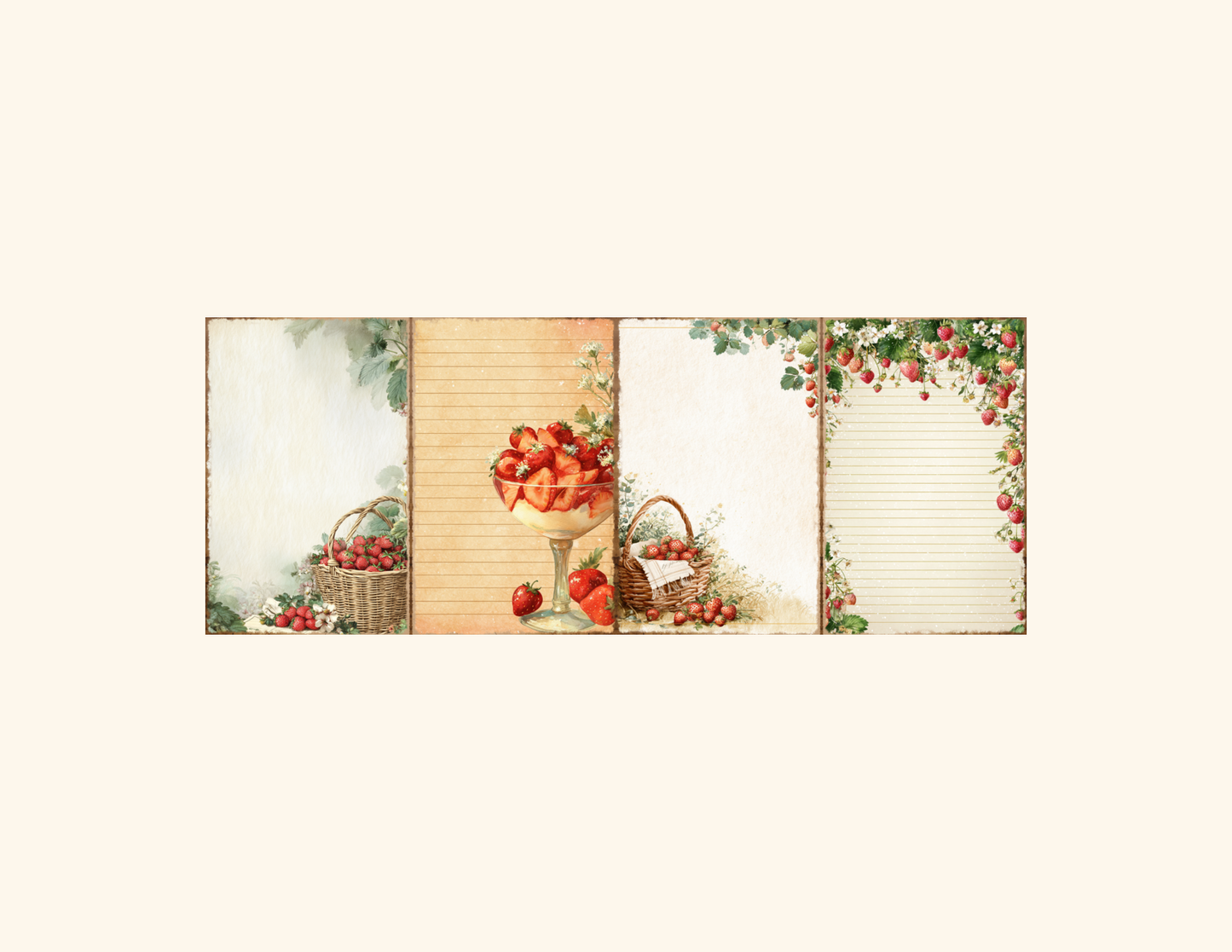 Strawberry Garden Journal Pages