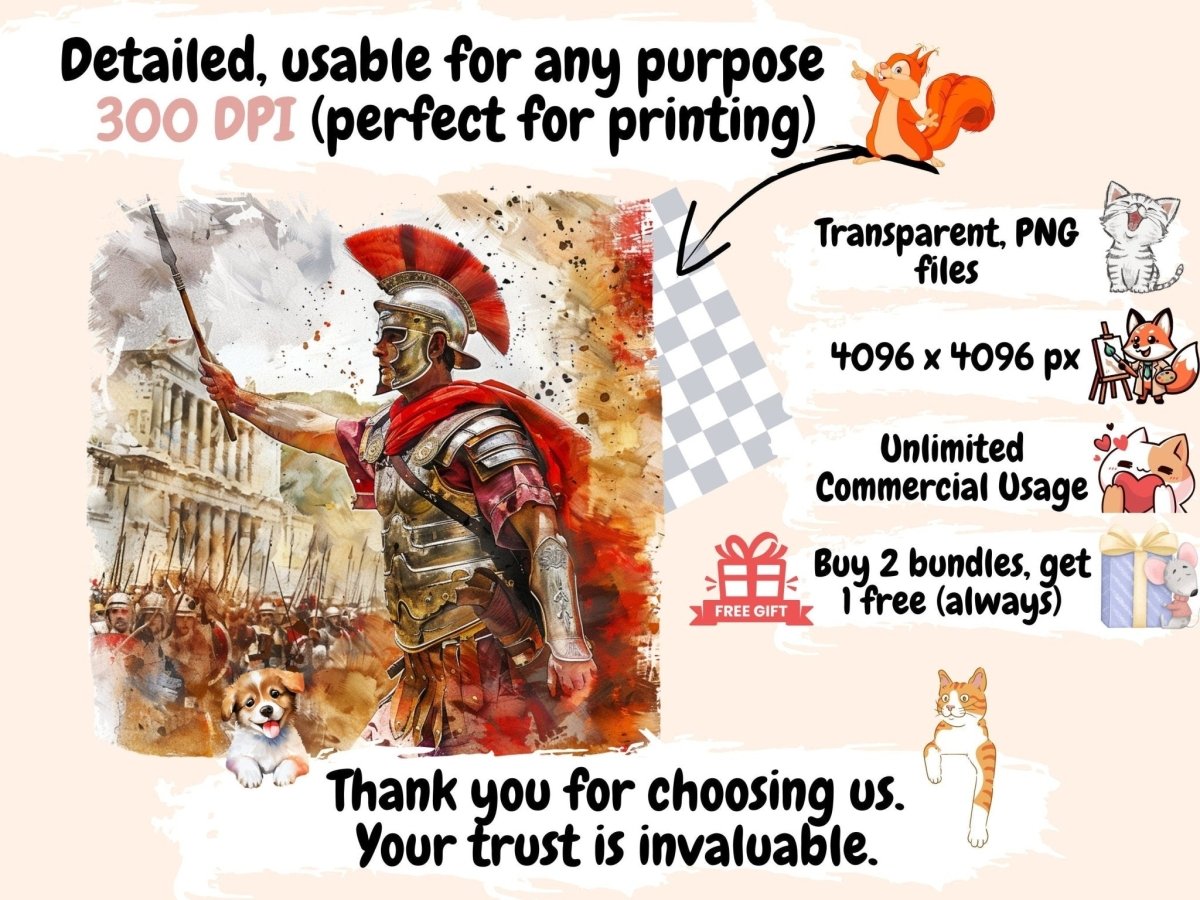 Ancient Rome Watercolor Clipart Ancient Rome clipart - Wonders Artist