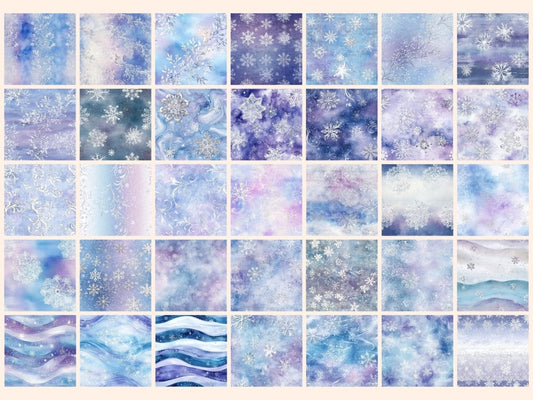 Carte Digitali con Motivo Senza Cuciture Arctic Shimmer