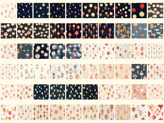 Asian Lanterns Digital Paper