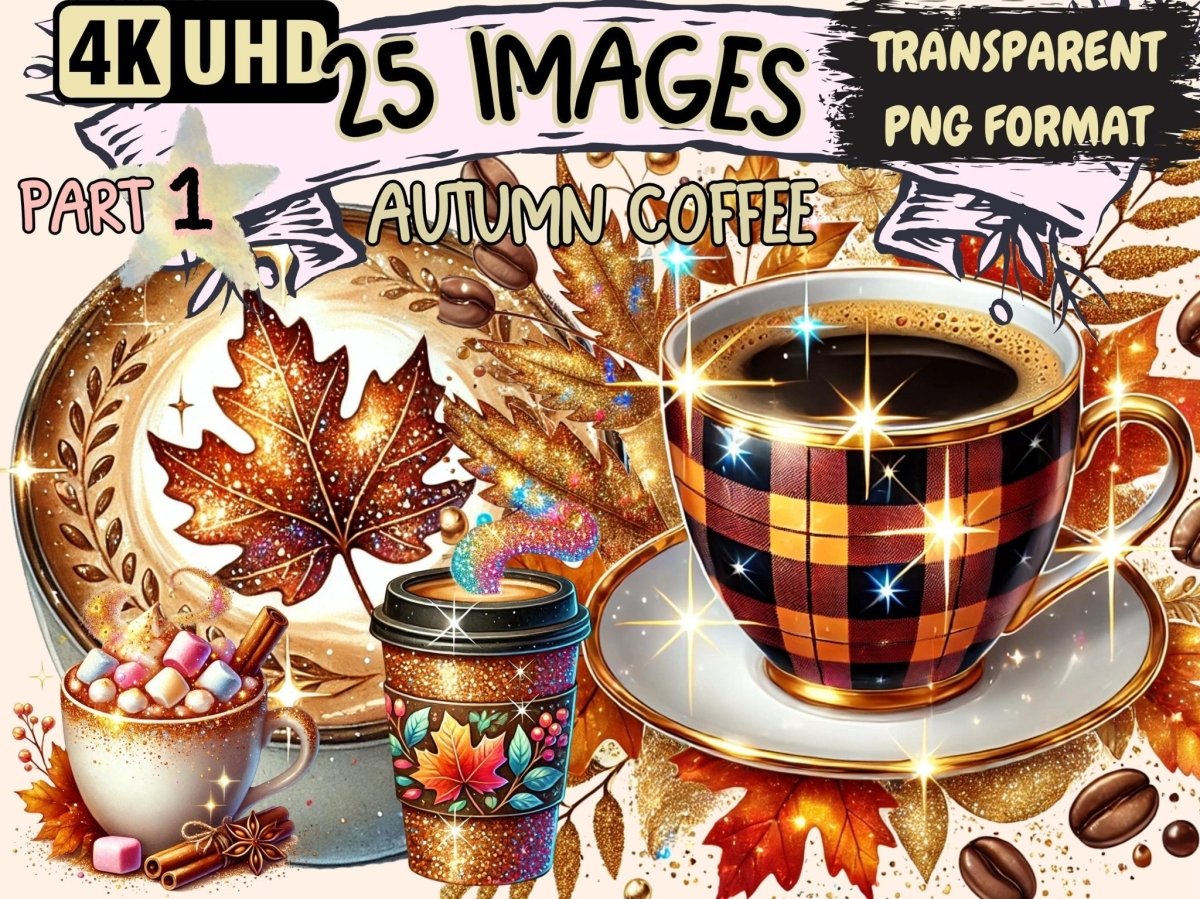 Herbst Kaffee Clipart — WondersArtist, image size:1200x899
