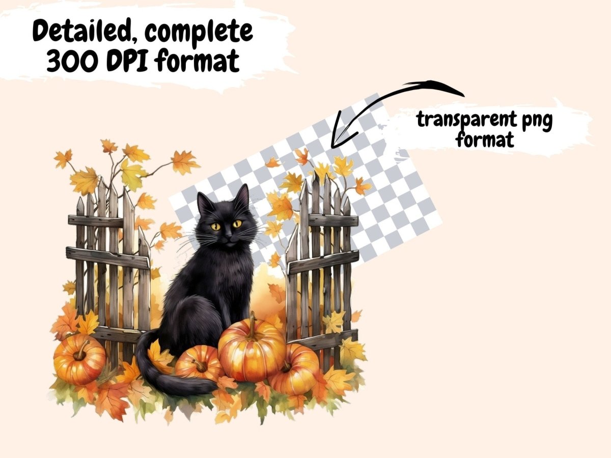 Autumn Fences Watercolor Clipart autumn clipart - Wonders Artist