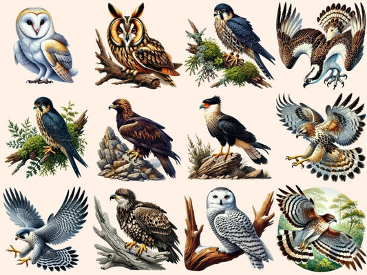 Clipart cu păsări de pradă