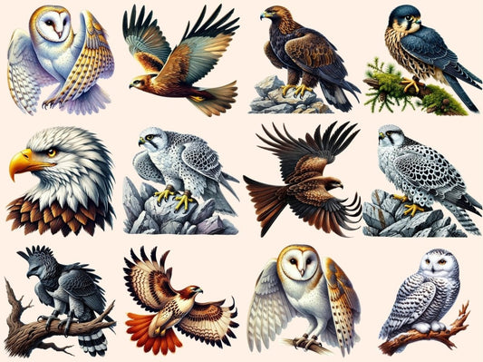 Clipart cu Păsări de Prădare (P2)
