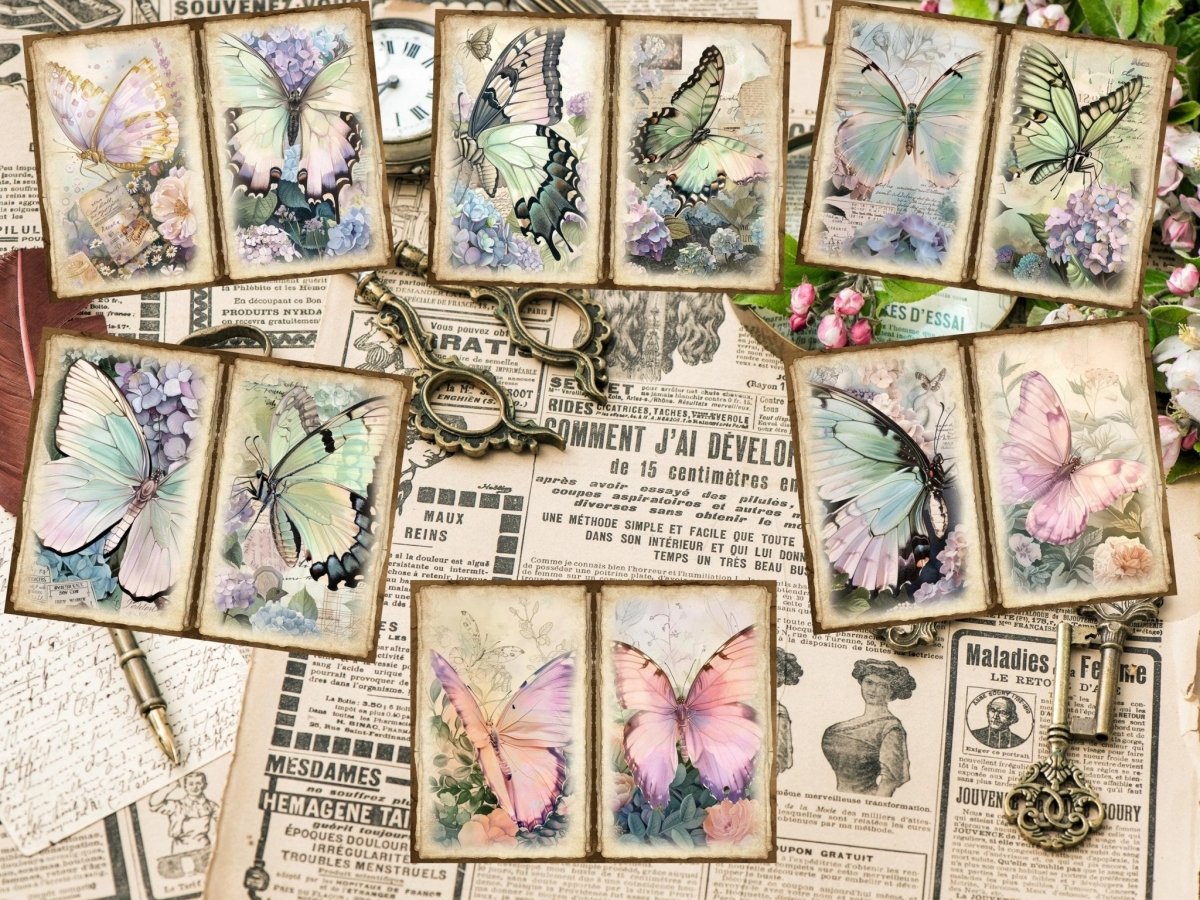 Butterflies Journal Pages (P4) Butterfly Collage - Wonders Artist