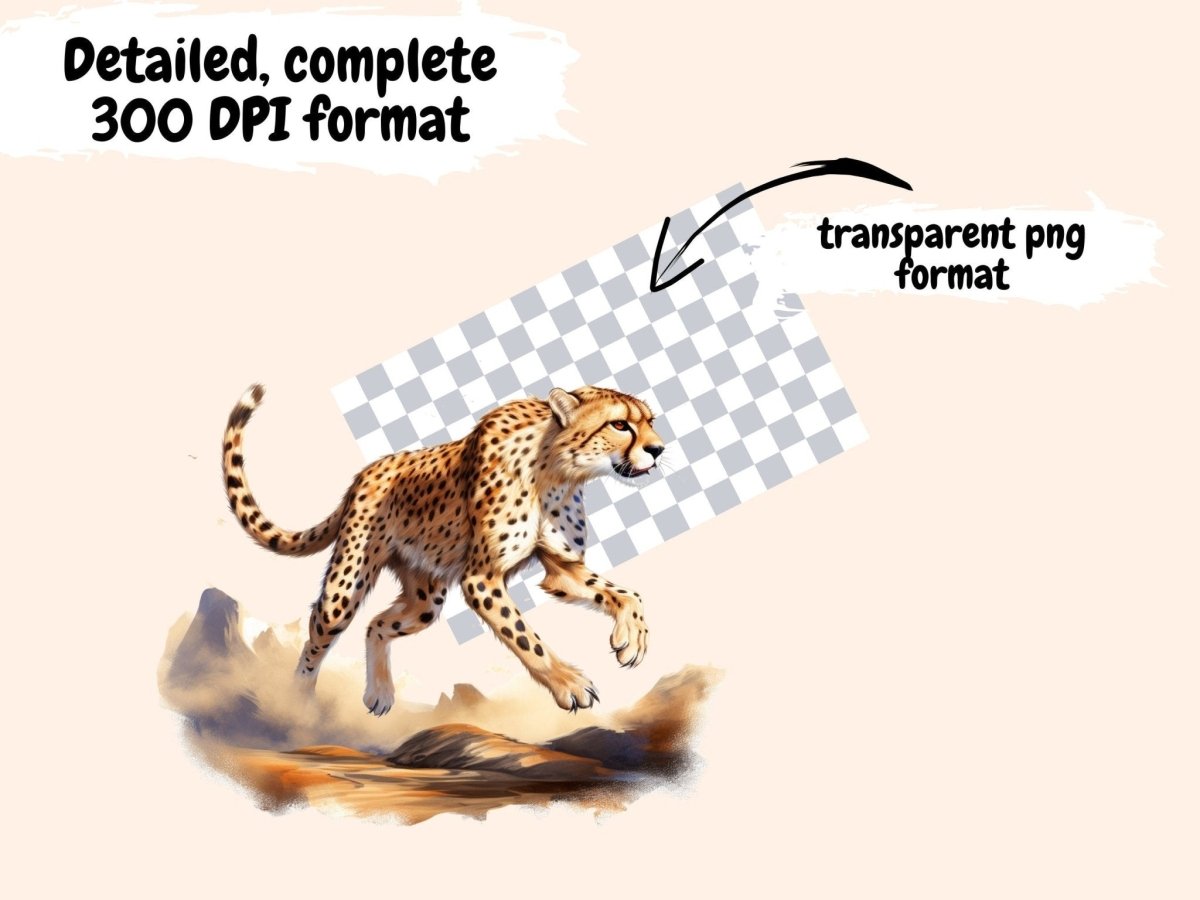 Cheetah Watercolor Clipart cheetah clipart - Wonders Artist