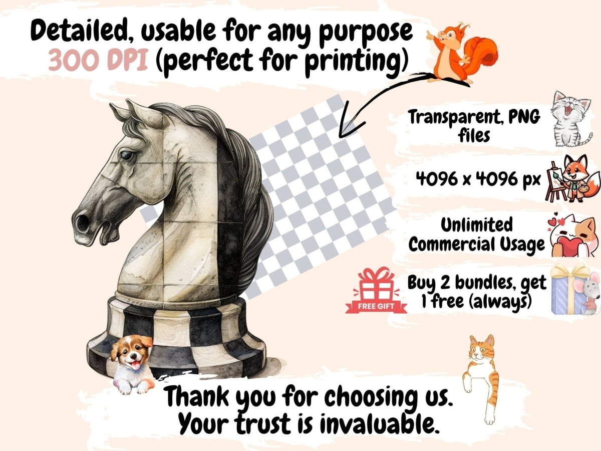 Chess Watercolor Clipart Checkmate Art - Wonders Artist