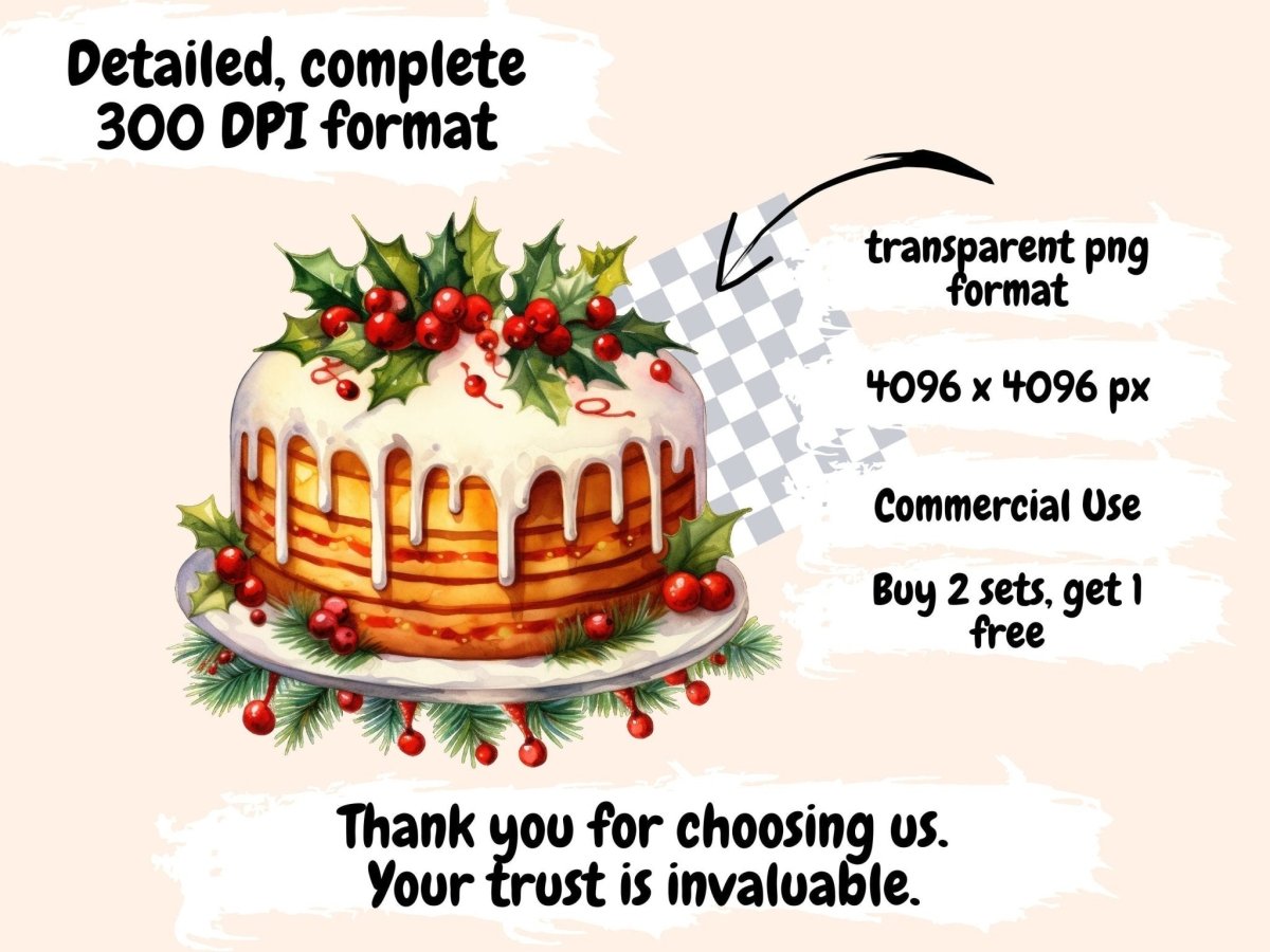 Christmas Food Watercolor Clipart christmas baker png - Wonders Artist