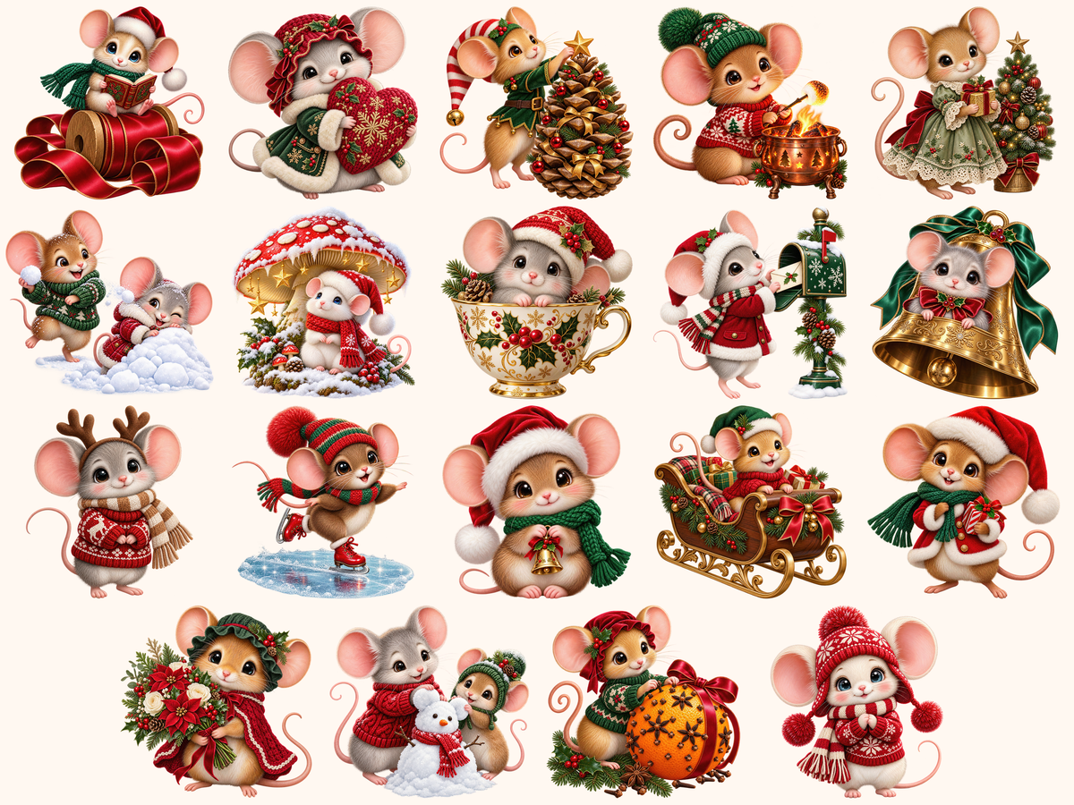 Christmas Mouse Clipart — 08_grid.png