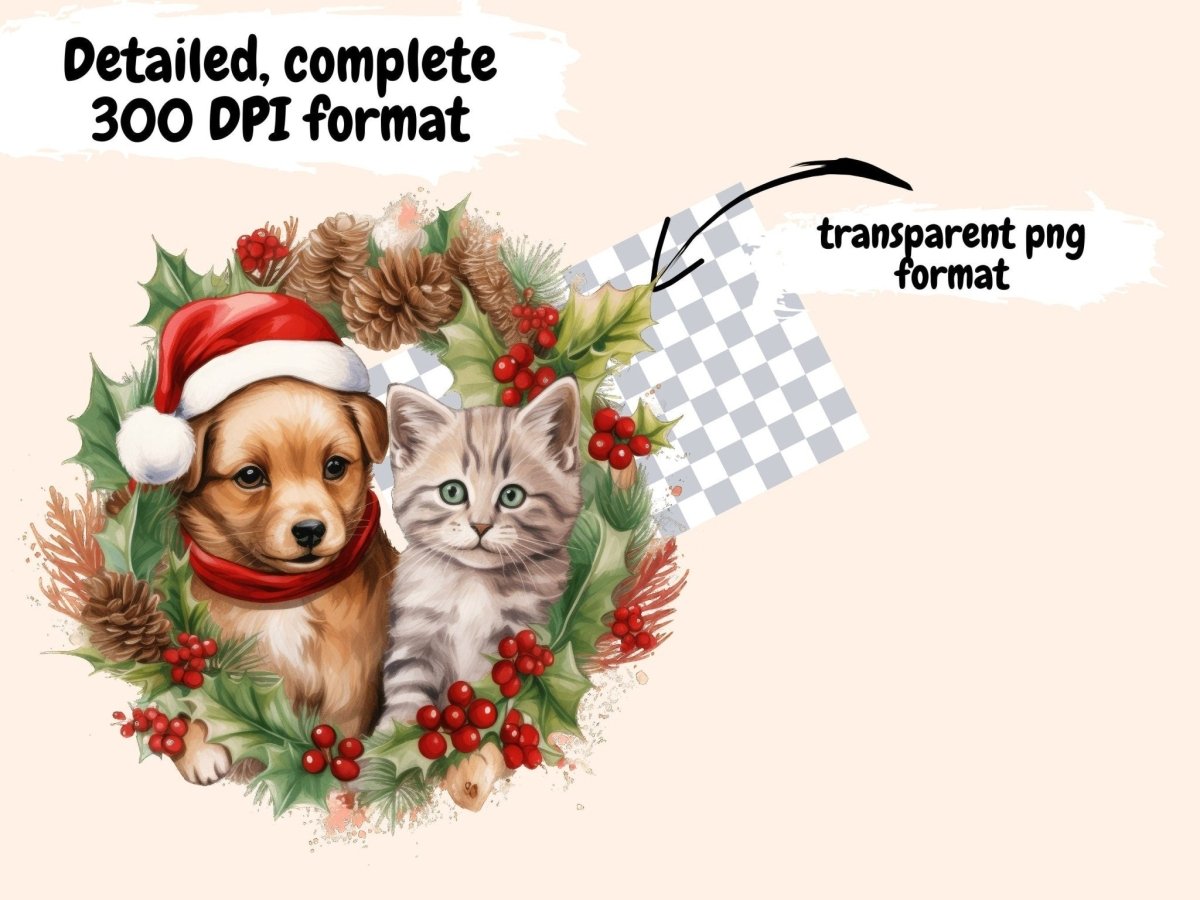 Christmas Wreaths Watercolor Clipart christmas clipart - Wonders Artist