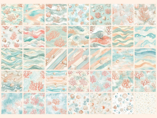 Carta digitale con motivo senza soluzione di continuità Coastal Breeze