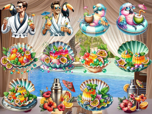 Cocktail Cabana Clipart (BEGRÆNSET UDGAVE)
