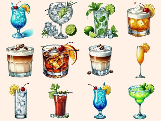 Cocktails Clipart