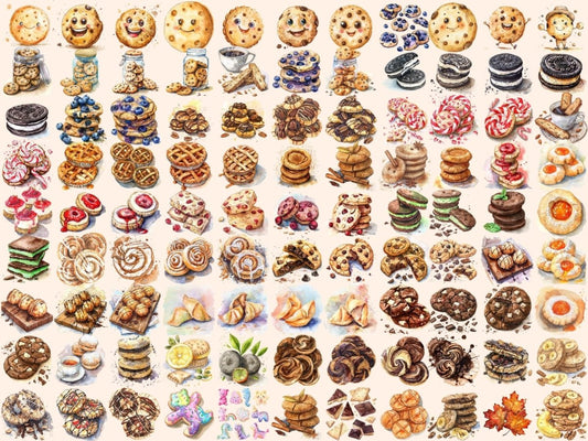 Clipart di Biscotti Acquerello