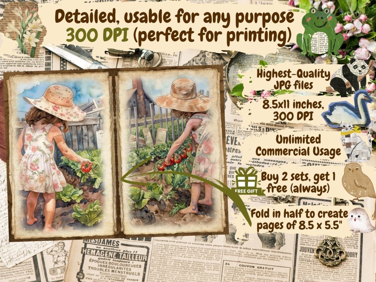 Countryside Farm Journal Pages Barnyard Stationery - Wonders Artist