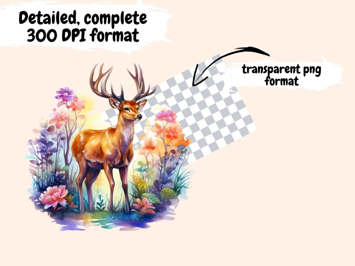 Deer Watercolor Clipart baby deer clipart - Wonders Artist