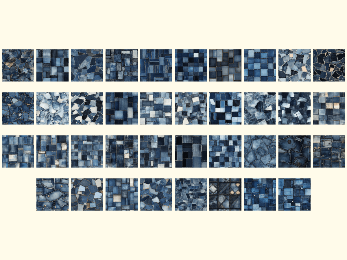 Denim Patch Digital Paper All Bundles Backgrounds Digital Paper - WondersArtist