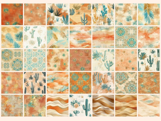 Carta digitale con motivo senza soluzione di continuità Mirage del deserto