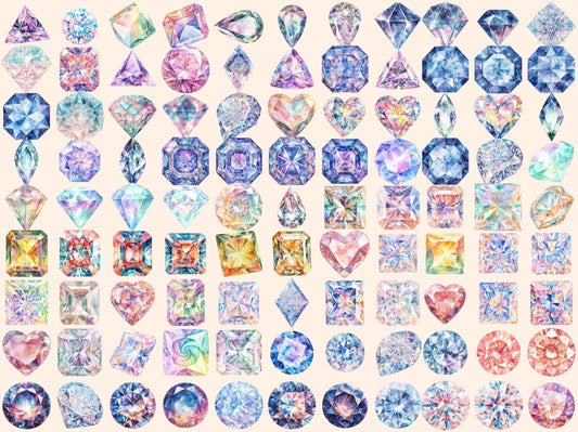 Clipart Acquerello Diamanti
