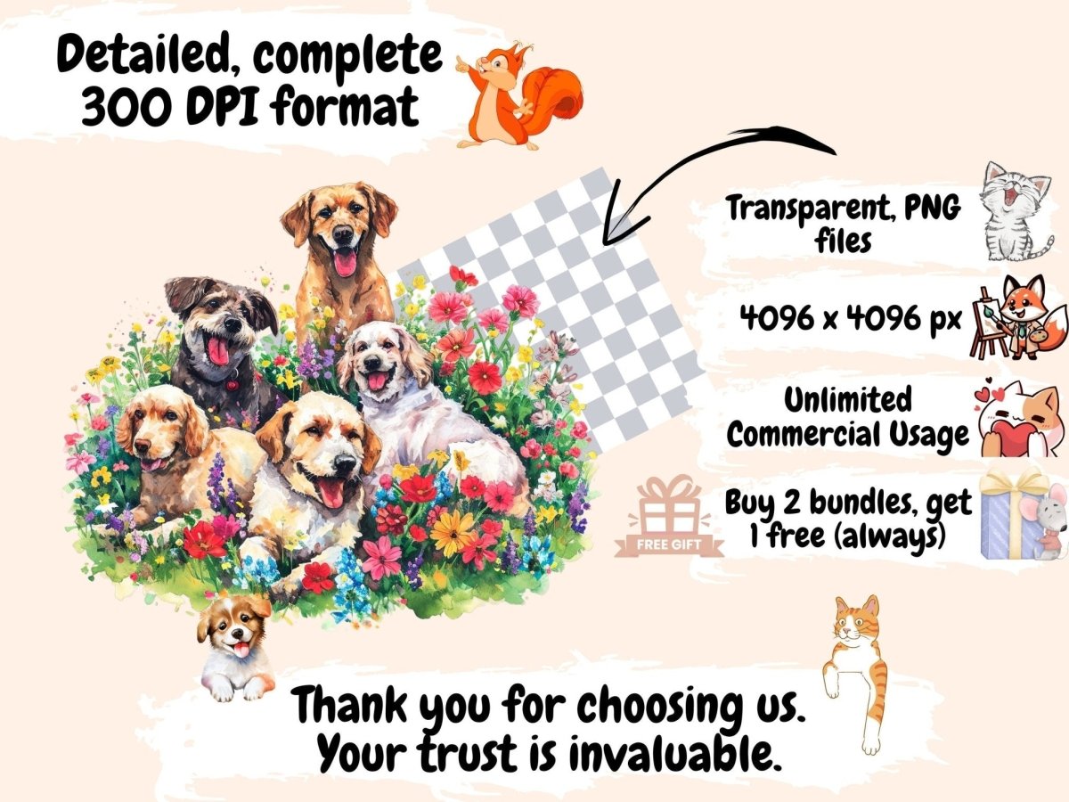 Dog Parks Watercolor Clipart cute dog clipart - Wonders Artist