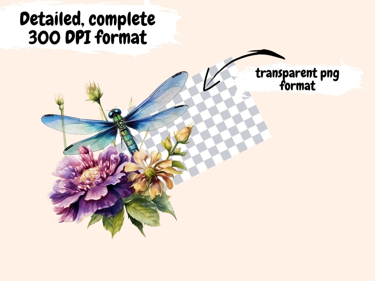 Dragonflies Watercolor Clipart dragonflies clipart - Wonders Artist