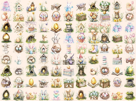 Clipart Acquerello Caccia alle Uova