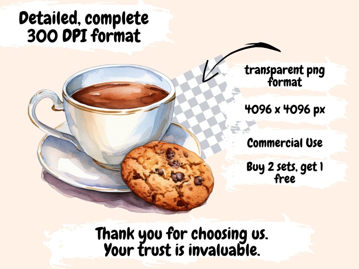 Everyday Tea Watercolor Clipart casual tea clipart - Wonders Artist