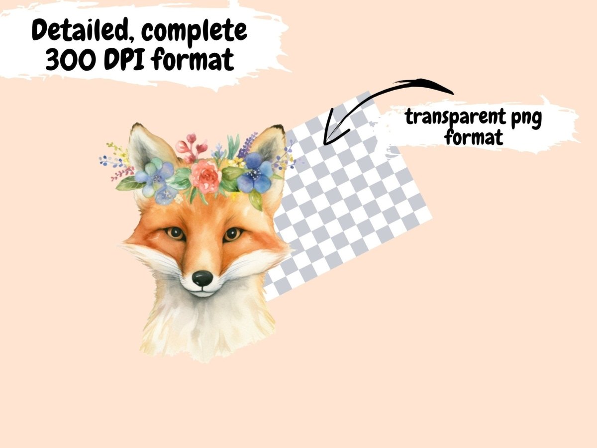 Fairytale Foxes Watercolor (Legacy) Clipart Animal clipart - Wonders Artist