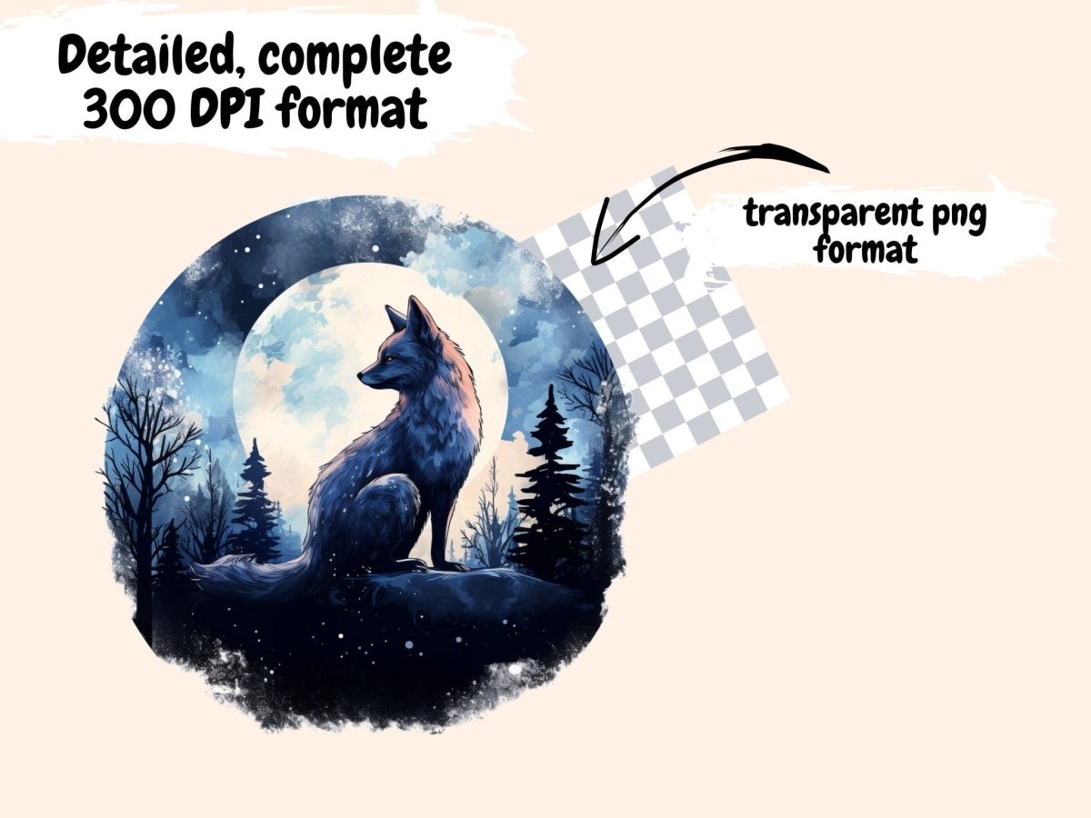 Forest Moons Watercolor Clipart celestial moon png - Wonders Artist