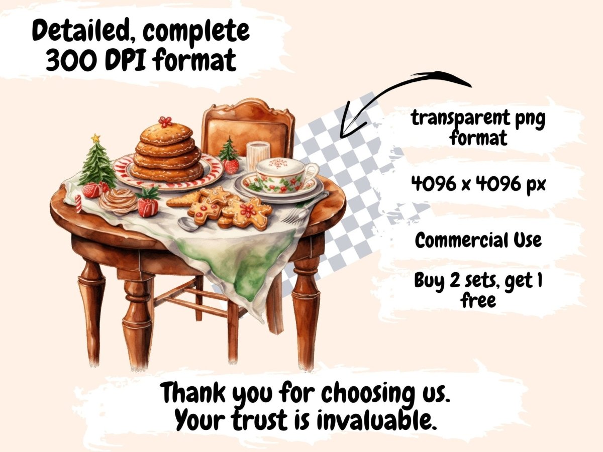 Gingerbread Cookies Watercolor Clipart christmas clipart - Wonders Artist